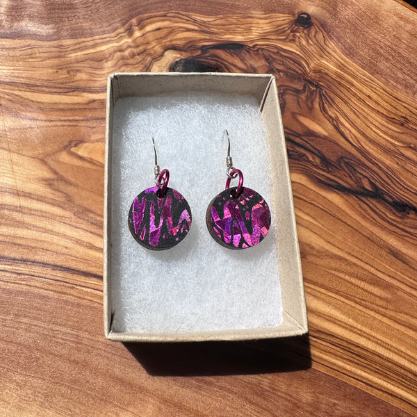 Wooden Circle Earrings