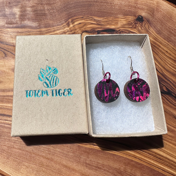 Wooden Circle Earrings