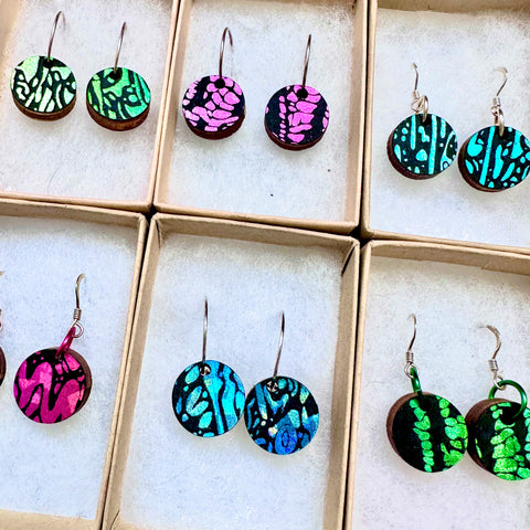 Wooden Circle Earrings