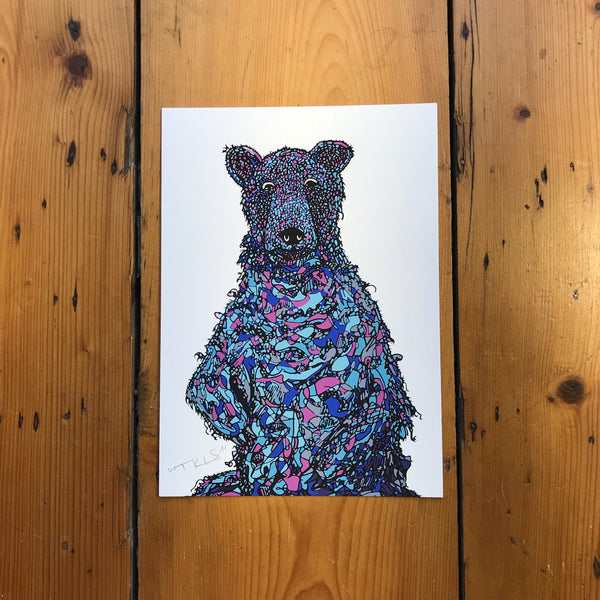 "Blueberry Bear" Art Print